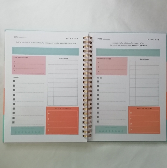Daily Planner, Habit Tracker, Meal Planner, Undated, by Sweetzer & Orange. - Picture 4 of 9